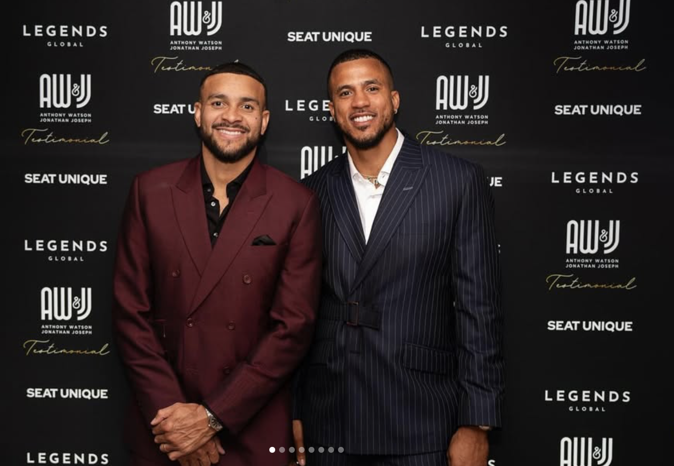 Anthony Watson and Jonathan Joseph support Injured Players Foundation in their testimonial year