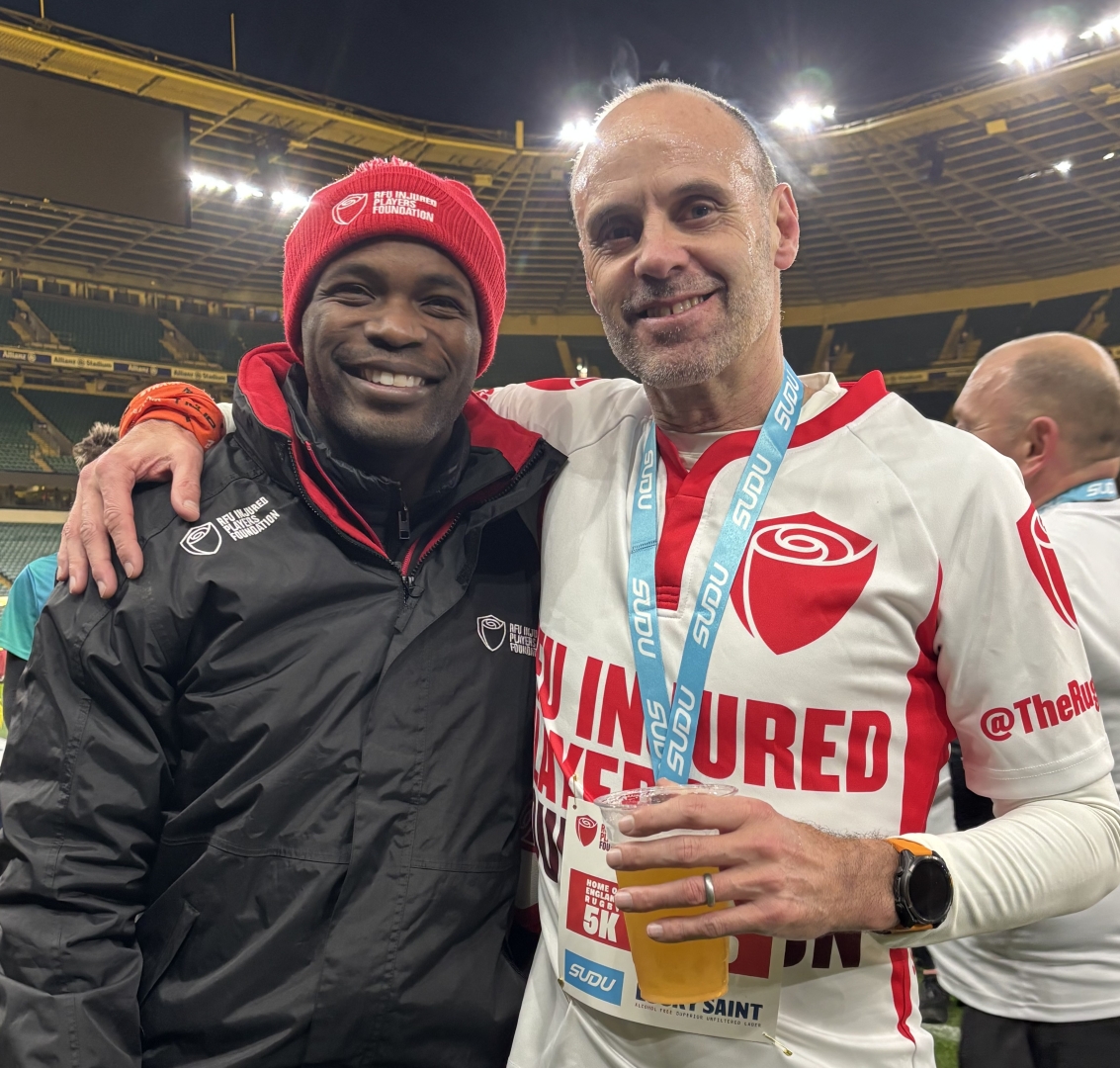 Topsy Ojo and Alan RFU Staff