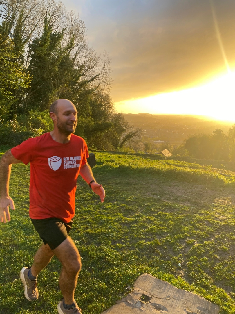 Keith Stokes trains for the London Marathon for the IPF