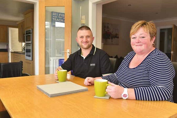 client jamie with coffee