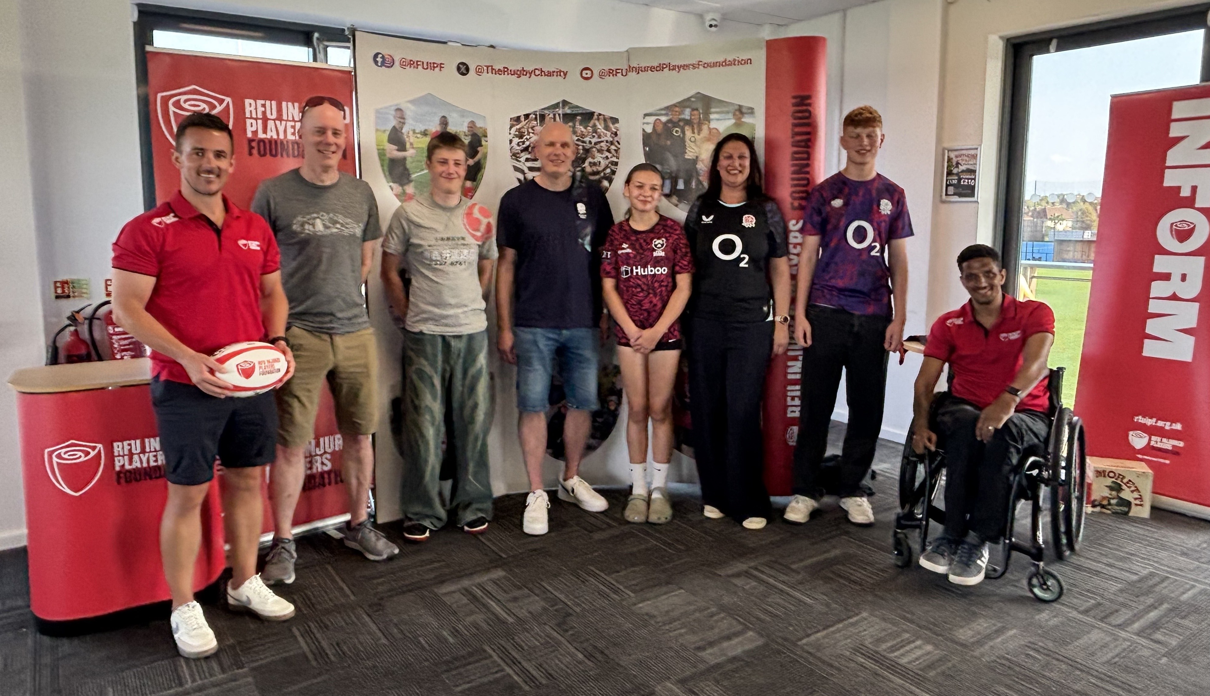 Luke Pierce, Liam o'Keeffe and members of the club.