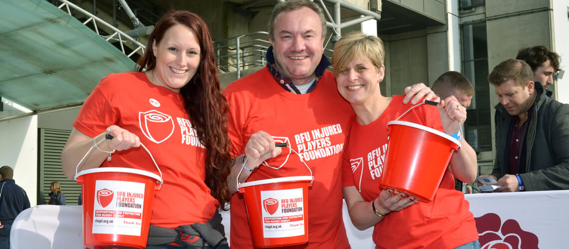People raising money for the Injured Players Foundation